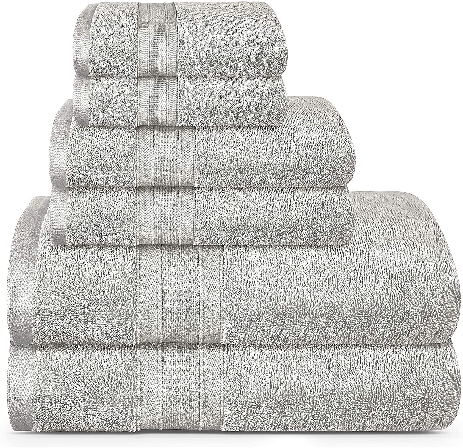 TRIDENT OEKO-TEX Certified Soft Towel Set, 6-Piece