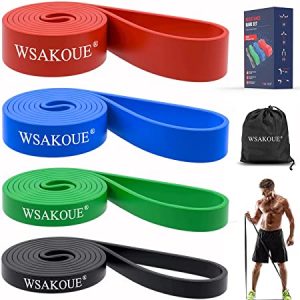 WSAKOUE Latex Pull-Up Assistance Band, 4-Pack
