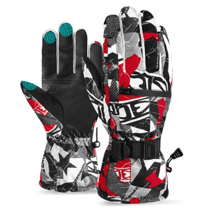 Slashome Adjustable Touch Screen Warm Waterproof Snowboarding Gloves