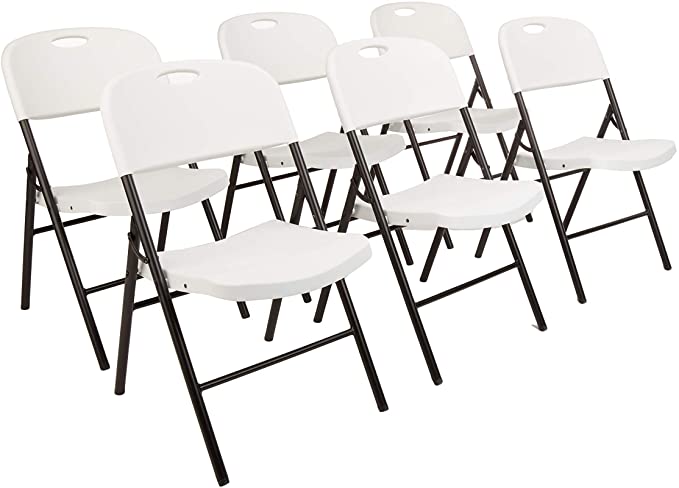 Amazon Basics Easy Store Reinforced Outdoor Folding Chairs, Set Of 6