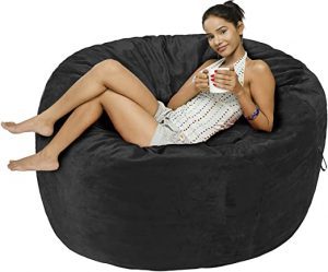 Amazon Basics Retro Ultra-Soft Oversized Bean Bag Chair