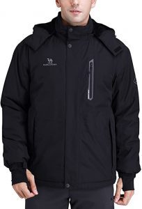 CAMEL CROWN Detachable Hood Windproof Ski Jacket