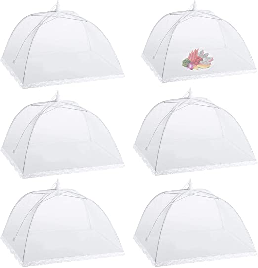 Camkey Compact Extendable Outdoor Food Covers, 6-Pack