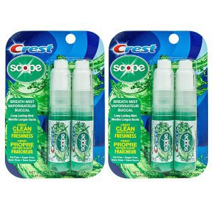 Crest Scope Airline Approved Mint Mist Spray Breath Freshener, 2-Pack