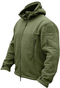CRYSULLY Military Tactical Design Hooded Fleece Jacket