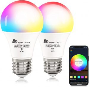 CT CAPETRONIX Smart Light Bulbs Alexa Dot Accessories, 2-Pack