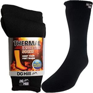 DG Hill Moisture Wicking Thermal Socks For Men, 2-Pack