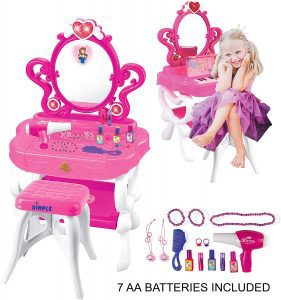 Dimple Concealed Electronic Keyboard Plastic Vanity For Girls