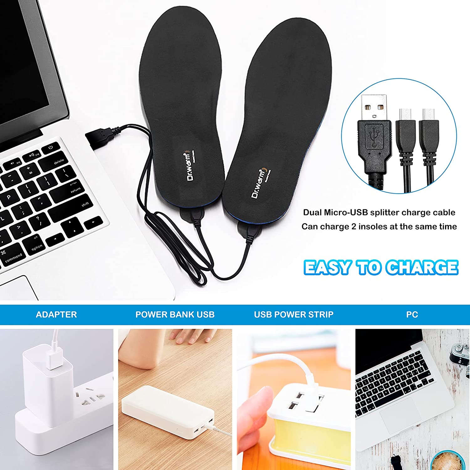 Dr.Warm Lithium-Polymer Battery Heated Insoles