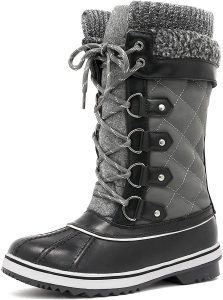 DREAM PAIRS Lace-Up Winter Waterproof Snow Boots for Women