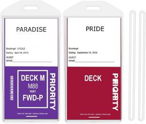 Easy Read Register Vinyl Cruise Luggage Tags, 8-Pack