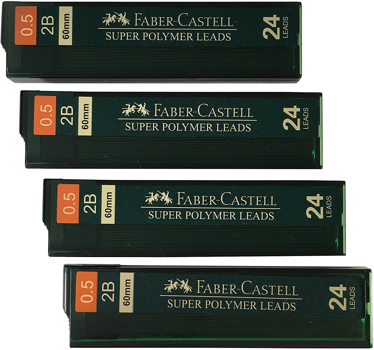 Faber-Castell Super Polymer 2B 0.5mm Pencil Lead, 96-Piece