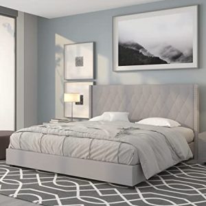 Flash Furniture Riverdale Tufted Nail-Trim Headboard King-Size Bed