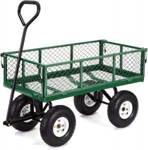 Gorilla Carts Steel Mesh Bed Outdoor Cart