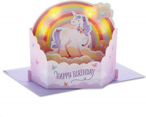 Hallmark Paper Wonder Musical Pop Up Unicorn Birthday Card