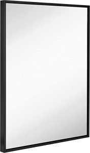 Hamilton Hills Contemporary Black Frame Oversize Wall Mirror, 30 x 40-Inch