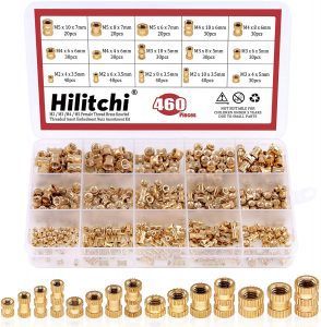 Hilitchi Assorted Sizes Female Threaded Inserts, 460-Count