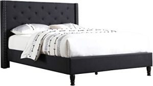 Home Life Tufted Linen Headboard King-Size Bed