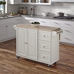 Home Styles Dolly Madison Drop-Leaf Mobile Kitchen Island