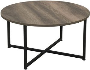 Household Essentials Acrylic & Metal Round Coffee Table, 31.5-Inch