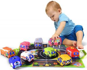 Huanger Sensory Cloth Car Toys For 1-Year-Old Boy