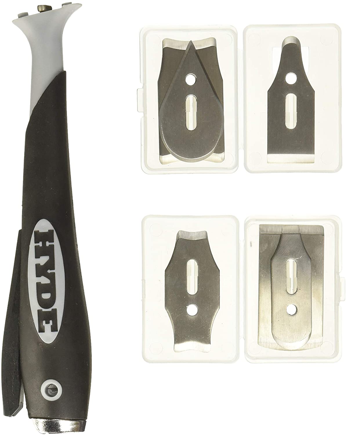 HYDE Contour Stainless Steel Blades Paint Scraper For Wood