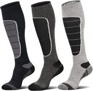 Hylaea Thermal Merino Wool Ski Socks, 3-Pack