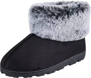 Jessica Simpson Microsuede & Faux Fur Bootie Slippers