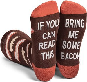 Lavley Bacon Lovers If You Can Read This Fun Socks for Men
