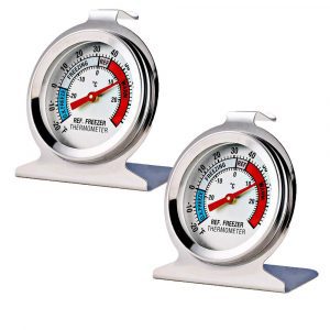 LinkDm Stainless Steel Refrigerator Thermometer, 2-Pack