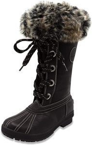 London Fog Melton Waterproof Snow Boots for Women