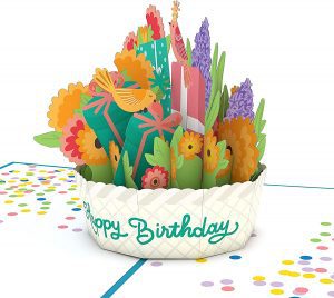 Lovepop Pop Up 3D Flower Basket Birthday Card