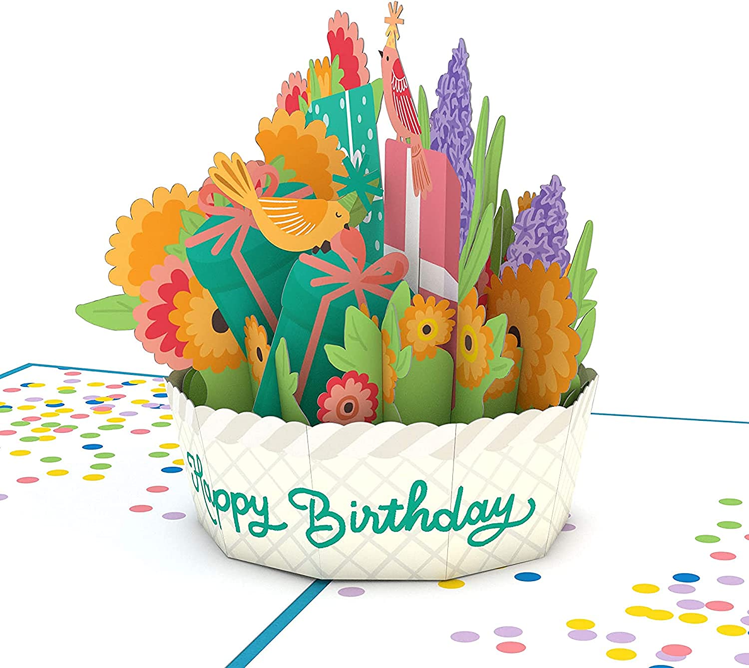 Lovepop Pop Up 3D Flower Basket Birthday Card