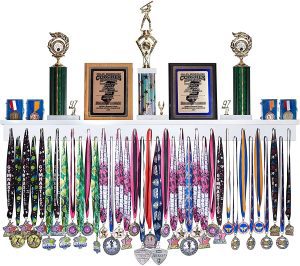 MedalAwardsRack Sports Shelf Display & Medal Hanger