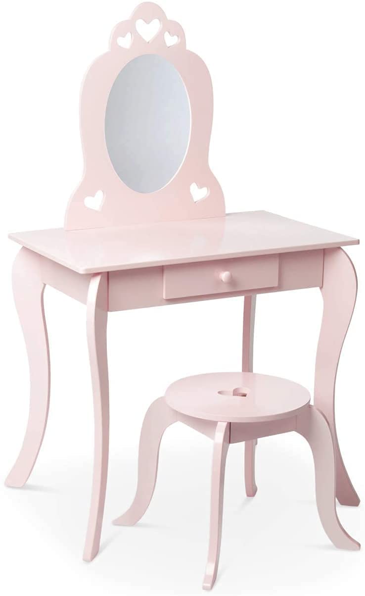 Milliard Rounded Corners Wood Vanity For Girls