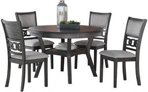 New Classic Furniture Store Gia Wood 5-Piece Round Kitchen Table, 47-Inch