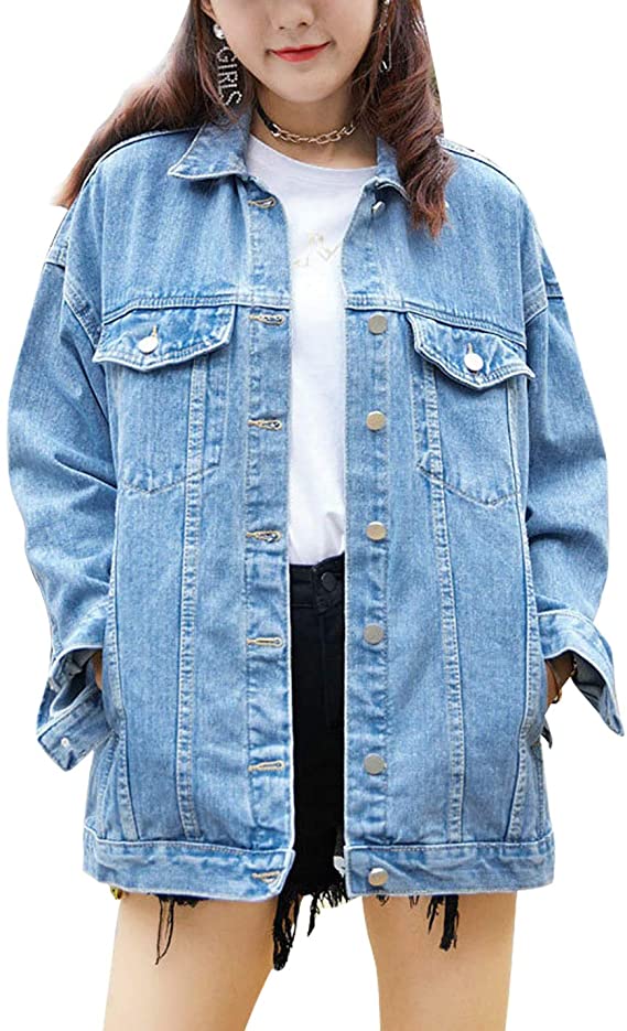 Omoone Button Closure Relaxed Fit Denim Jacket