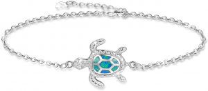 OneSight Sterling Silver & Blue Opal Turtle Bracelet