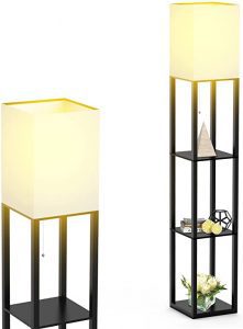 PESRAE Modern 3-Shelf Unique Floor Lamp