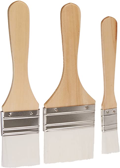 Plaid Washable Paint Brushes For Home, 3-Piece