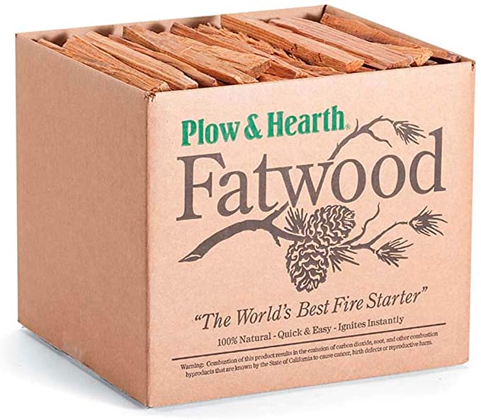 Plow & Hearth Chemical-Free Pre-Split Fire Starter Sticks, 11-Pound