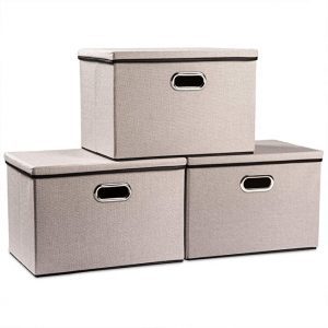 Prandom Collapsible Stylish Storage Bins, 3-Pack