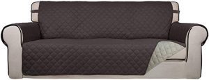 PureFit Easy Care Microfiber Quilted Reversible Couch Furniture Cover