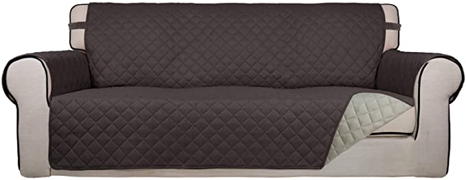 PureFit Easy Care Microfiber Quilted Reversible Couch Furniture Cover