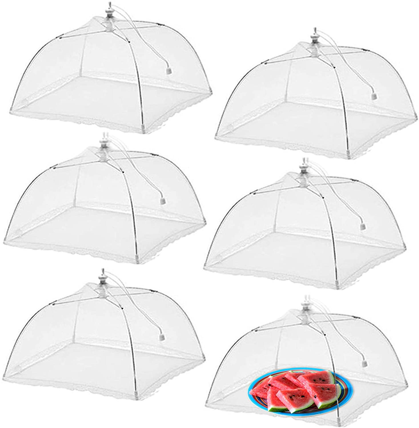 Simply Genius Clear Zero-Waste Outdoor Food Covers, 6-Pack