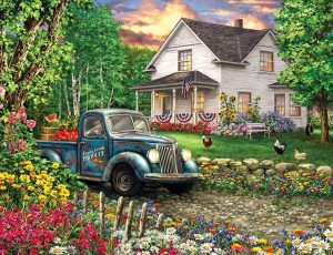 Springbok Farmhouse Illustration 500-Piece Puzzle For Adults