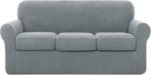 SUBRTEX Elastic Decorative 3-Cushion Slipcovers & Couch Furniture Covers