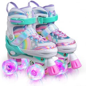 SULIFEEL Light-Up Wheels Roller Skates For Girls