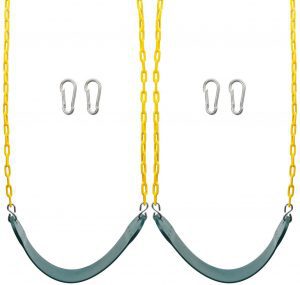 Sunnyglade Swing Seat & Plastic Coated Chains Swing Accessories, 2-Pack