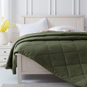 SunStyle Home All Season Microfiber Olive Green Comforter